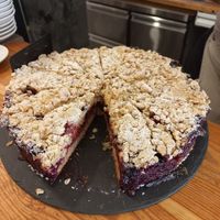 Vegan cakes change every day at UTER konditoreibar in Luebeck