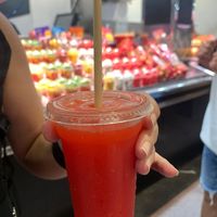 Mango strawberry at Mercado de La Boqueria in Barcelona