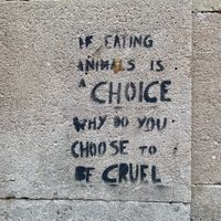 Frase numa das paredes de entrada no mercado at Mercado de La Boqueria in Barcelona