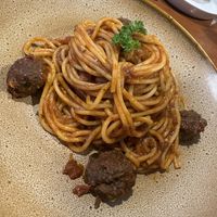 ,,meatball“ pasta  at Chickpea Bali  in Ungasan