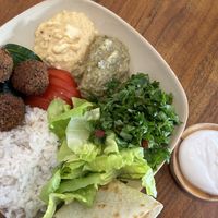 Falafel rice bowl  at Chickpea Bali  in Ungasan