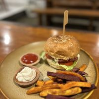 Vegan cheese burger  at Chickpea Bali  in Ungasan