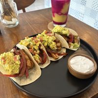Tacos and sunrise juice   at TaTa in Ungasan