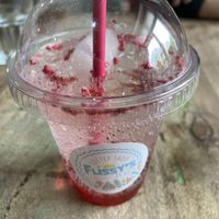 Homemade raspberry lemonadee  at Flissys Coffee Shop in Thurstaston