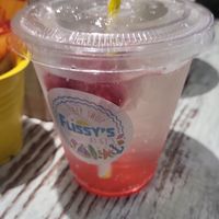 Homemade raspberry lemonade at Flissys Coffee Shop in Thurstaston