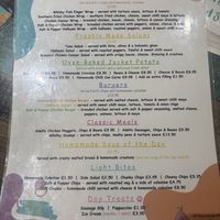 Veggie options on main menu  at Flissys Coffee Shop in Thurstaston