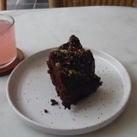 Chocolate cake at Plant Dragon in Leuven