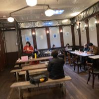 seating inside at Think Coffee - Eighth Ave in New York City