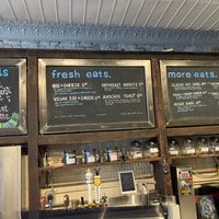 Menu board at Think Coffee - Eighth Ave in New York City