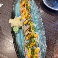 Vegan volcano roll sushi   at KIBOU Japanese Kitchen & Bar in Bristol