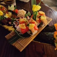 Vegan sushi platter at KIBOU Japanese Kitchen & Bar in Bristol