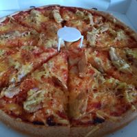 Vegan Kiev pizza at Milan Takeaway in South Shields