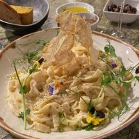 Tagliatelle in celleriac cream sauce  at Jardineiro - Vegan Kitchen in Porto