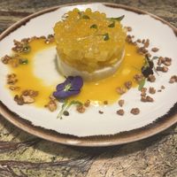 Fruit tartar panna cotta- incredible dessert  at Jardineiro - Vegan Kitchen in Porto