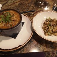 Traditional Portuguese tripe stew with wild rice - amazing at Jardineiro - Vegan Kitchen in Porto