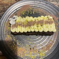 Pistachio “tiramisu” - more of a tiramisu cake   at Jardineiro - Vegan Kitchen in Porto