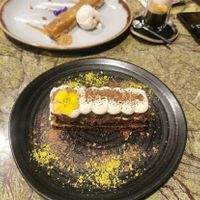 Pistachio Tiramisu (like Milchschnitte:)) at Jardineiro - Vegan Kitchen in Porto