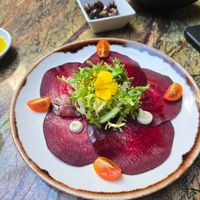 Beet carpaccio at Jardineiro - Vegan Kitchen in Porto