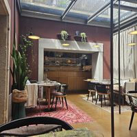 There is a garden too, but it was closed due to the weather. at Jardineiro - Vegan Kitchen in Porto