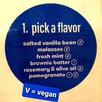 v = vegan at Normal Ice Cream in Salt Lake City