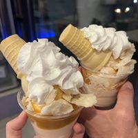 Stone fruit composed cone  at Normal Ice Cream in Salt Lake City