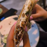 Cheesy gringa! at Vegangos in Mexico City