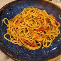 Spaghetti with veggies. I think it has garlic and chili. at Cielo in Fiumicino