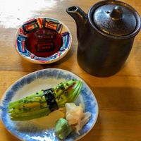 Avocado nigiri   at Arume Sake Bar in Mallorca