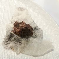 Potato and Chickpea cream & rice cracker (part of Signature Tasting) at The Restaurant Pendolino in Sydney