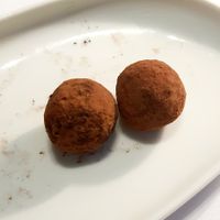 fresh chocolate (on the house) at The Restaurant Pendolino in Sydney