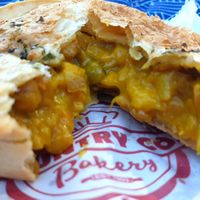 Curry cauliflower pie yum at Country Cob Bakery in Kyneton