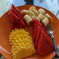 Fruit salad at Metang Restaurant in Khao Sok