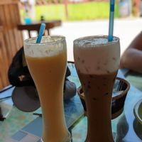 Iced coffee & juice at Metang Restaurant in Khao Sok