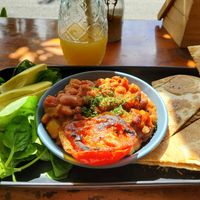 Vegan Chilli beans at Sidewalk Cafe in Airlie Beach