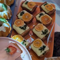 Orange thingy was vegan at Ottolenghi in North London