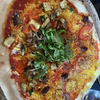 Eine Hälfte Vegetariana und eine Hälfte Rustica  at L'Osteria in Hannover