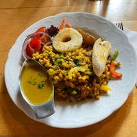 "Dinkelreis auf exotische Art" at Burgstueberl Tischfrisch in Heidenreichstein