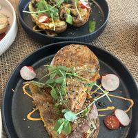 Avocado smash & grilled cheese   at Alua Catering Cafe in Dresden