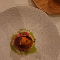 Ingelegde wortel creatie met oliën at Boerderij Hermans Dijkstra in Midwolda