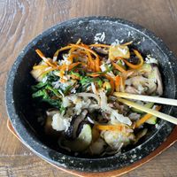 Bibimbop (hold the egg)  at Bonchon in Seven Hills