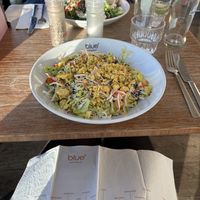 Salad with extra scrambled tofuu  at Blue  in Amsterdam