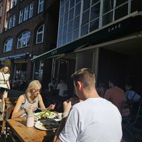 Outside at IVY Bistro & Café in Hamburg