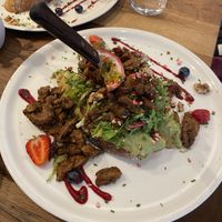 Avocado tartar bread with teriyaki soja stripes (divine)  at IVY Bistro & Café in Hamburg