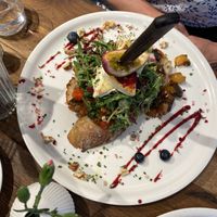 Vegetarian bread with shakshuka  at IVY Bistro & Café in Hamburg