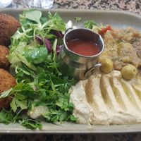 Vegan falafel mezze at Nomad Cafe and Deli in Harrogate