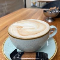 Soya chai latte at Nomad Cafe and Deli in Harrogate