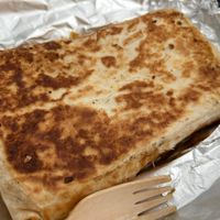 Vegan chicken and falafel wrap   at Nomad Cafe and Deli in Harrogate