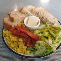 Breakfast with bacon at Katers Köök in Hamburg