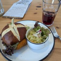 Backvischbrötchen: fish was a bit small and slightly dry. at Katers Köök in Hamburg