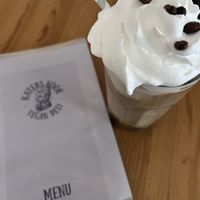 Coffee with amazing whipped cream   at Katers Köök in Hamburg